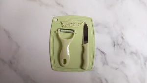 Pisau Set Ceramic 3IN1 Talenan Peeler Pisau Buah Cutting Board Set Knife Pisau Keramik 3 In 1 Perlengkapan Dapur