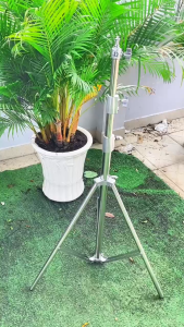 Chân đèn inox 8809 cao 2.8m loại tốt chịu tải 10 kg gắn đèn máy ảnh chuyên nghiệp cho livestream studio phòng thu