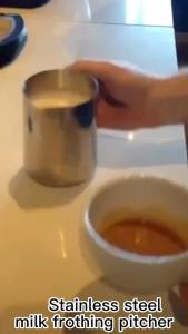 Bình Tạo Bọt Sữa Bằng Thép Không Gỉ Màu Bạc Cho Cà Phê Latte Bình Đựng Bằng Kim Loại Cốc Pha Chế Dụng Cụ Pha Chế