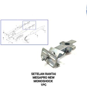Setelan Rantai Mega Pro Mono Shock (Harga Per 1 PCS) - Stelan Rante Anting Anting Chain Adjuster + Plat Honda Megapro New Monoskok Sokk Shockbreaker 150