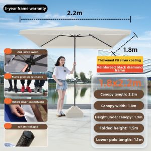 Large Sun and Rain Protection Umbrella
