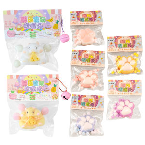 【New Arrival】 Cartoon Cat Claw Cute Hamster Pinch Decompression Stress Relief Toy Silicone Tricky Funny Squeeze Toy Gifts for Birthday