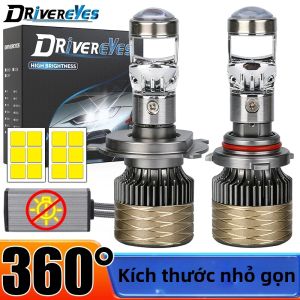 2 Bóng Đèn Pha LED H7 6000K Cos-pha Có Thấu Kính Projector Tương Thích Với Mercedes BMW AUDI NISSAN KIA MAZDA VW Toyota 12V
