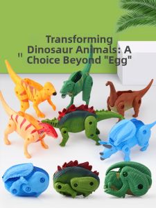Transformable Dinosaur Egg T-Rex Robot Toy Model Set