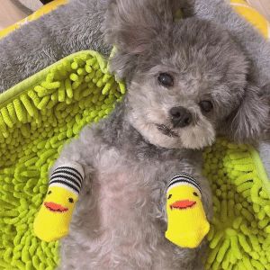 Dog Socks Anti-Dirty Non Slip Leg Protection Claw Cover Puppy Teddy Bichon Cute Summer Booties Pet Cat Shoes