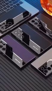 GKK Electroplated Leather Pro Samsung S25 Ultra S25 Plus - S24 Ultra - S23 Ultra Softshell Premium High Quality Case