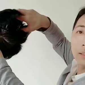 Silk Top Full Mono Base 100% Human Hair Wigs For Men Short Wig Hair Modern Style Full Machine Wig Fashion Type For Male Gift