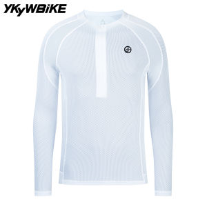 YKYWBIKE Áo Đi Xe Đạp Dài Tay Dành Cho Nam Áo Tập Luyện Xe Đạp Đường Trường Thông Thường Áo Sơ Mi Tập Luyện Xe Đạp Đường Trường Thoáng Khí Có Khóa Kéo Một Phần Áo Đi Xe Đạp MTB Cho Mùa Xuân Hè