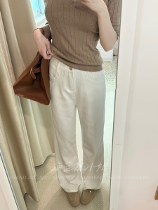 Elegant High Waist Wide Leg Jeans Casual Straight Long Pants Floor Length White Denim Korean Style Washed Slimming Trousers