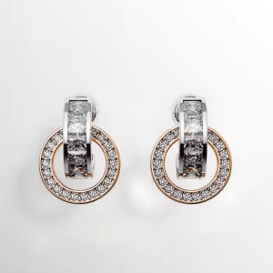 💖Swarovski💖(New) Connexus Mixed Cut "Love is around" Small White Diamond Earrings S925 Sterling Silver Womens Fashion Earrings Hypoallergenic Non-allergenic Valentines Day Gift Birthday Gift for Girlfriend Bestie