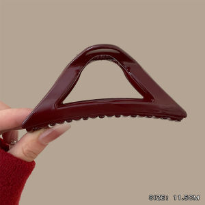 กิ๊บติดผมขนาดใหญ่สีแดงฝรั่งเศส ทรงฉลาม กิ๊บติดผมแบบใหม่ กิ๊บติดผมสีแดงฝรั่งเศส กิ๊บติดผมสีแดงไวน์ กิ๊บติดผมสำหรับตกแต่งผม