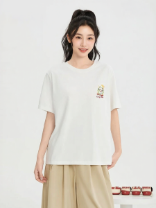 SANFU | Cute Fun Cat Embroidery Women T-Shirt