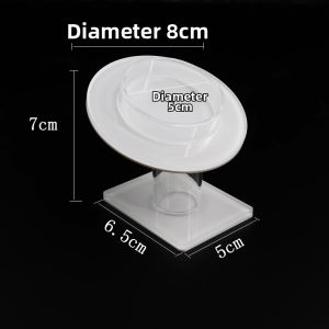 Acrylic Display Stand Jewelry Bracelet Chain Showcase Holder Organic Glass Polyester round Shape Transparent for Gemstone
