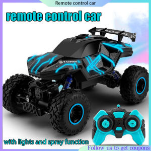 Remote Control Cars RC Vehicles Glowing Spray RC Off-Road Racer Monster Truck For Kids Toy For Boy