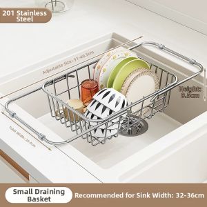 Micoe | Adjustable Drain Basket Kitchen Storage