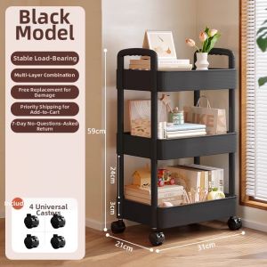 MINGZHIYIFAN | Multifunction Mobile Multilayer Storage Rack