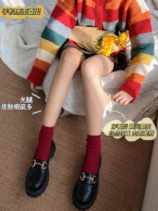 Wang Xiaodu Superb Fleshcolor Pantynose Womens Spring Autumn and Winter Thin Nude Feel Supernatural Flesh Color Fleece Lined Stockings Double-Layer Leggings