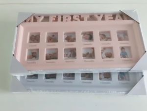 Newborn Keepsake Frame 12 Months My First Year Photo Moments Photo Frames Accessory Gifts Baby Mom
