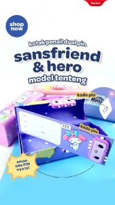 Kotak Pensil Magnet Dos Double Pin / Tempat Pensil Dos Magnet Fancy