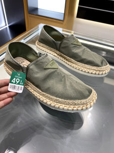 Mens Slip-On Canvas Shoes Breathable Ice Silk Rubber Bottom Casual Spring Summer Fashionable Flat Heel round Toe Shoes
