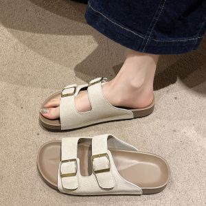 Large Size Sandals Womens 41 to 43 Summer Outdoor Wide Fat Feet Pregnant Women Shoes New 2025 plus Size Pregnancy Slip-On Slippers