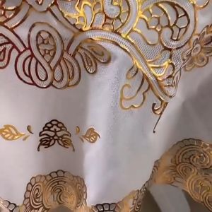 Round Tablecloth Christmas Bronzing PVC Table Cloth Festival Household Dining Table Tablecloth Round Waterproof & 0ilproof Table Classic Table Cover Protector