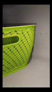 Rattan Floral Design Storage Basket with Handle/CosmeticSchool SuppliesToysLaundy Multipurpose Storage Rack Organizer