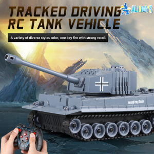 1:30 RC Tank Crawler Tiger War Tank Military Vehicles Fight Panzer Light Sound Remote Control Toys for Boys Back to School Gifts