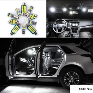 12 ชิ้น Canbus รถภายในแผนที่โดม Trunk Light สําหรับ Honda CRV CR-V III MK3 2007 2008 2009 2010 2011 2012 โคมไฟเพดาน LED ชุดหลอดไฟ