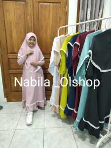 Gamis Anak Perempuan Set Hijab 5-6 Tahun