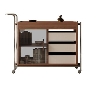 Minimalist Designer Side Table Movable Cart