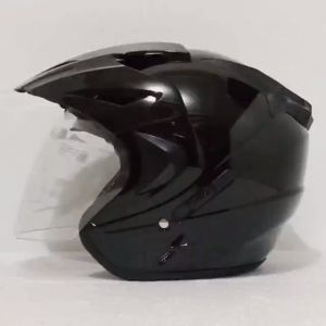 HELM PRIA KEREN DEWASA TERBARU MURAH ORIGINAL ARL JP8 PUTIH GLOSSY POLOS + DOUBLE VISOR KUALITAS SNI