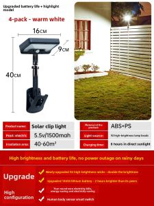 JUCHUENG | Solar Outdoor Light Waterproof Human Body Sensing Garden Light