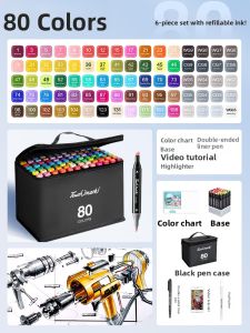 Touch mark | Student Art Grading Double-headed Oil-based Markers Fast Drying