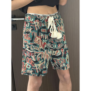 Quần Short Họa Tiết Hoa Phong Cách Mỹ Cho Nam Mùa Hè Mỏng Họa Tiết Graffiti Quần Đi Biển Quần Dài Năm Điểm Phong Cách Hawaii