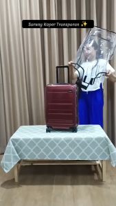 sarung koper transparan / cover koper / penutup koper anti air