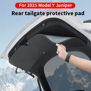 For the 2025 Tesla Model Y Juniper trunk tailgate pad kick pad rear door suede protection pad dirt pad 1 piece