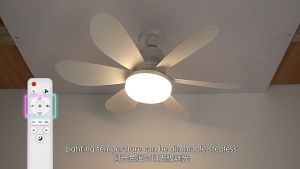 Arrow LED Ceiling fan with light and remot control 6 Blades 30W Dimmable light with fan ceiling LED light power saving