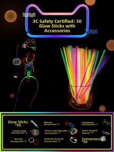 MINGZHUO | Non-Toxic Multi-color Party Glow Stick