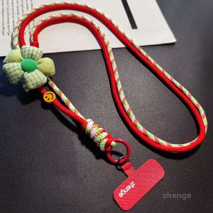 ZHENGEGE | Adjustable Crossbody Strap Colorful Weaved Mobile Phone Lanyard