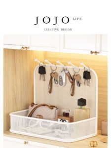 Jojos L PD Mr. Grocery Cosmetic Jewelry Tray Placement on Shoe Cabinet Storage Organizer for Living Room Key Storage Box