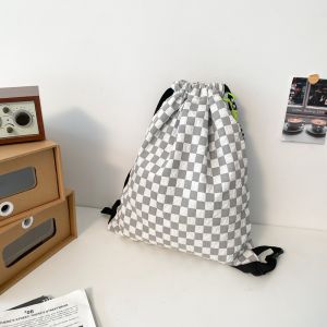 Casual Drawstring Backpack for Men And Women Suitable for Class Lightweight Waterproof Soft Shoulder Strap School Bag