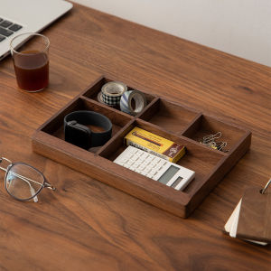 FANHAN | Solid Wood Hallway Key Storage Tray Organizer