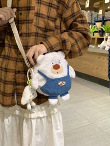 Túi Đeo Chéo Gấu Nhồi Bông Dễ Thương Túi Đeo Vai Học Sinh Phong Cách Nhật Bản Mềm Mại Đa Năng Cho Nữ Túi Đeo Chéo Hình Hoạt Hình Nhỏ