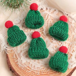 Christmas Decoration Mini Knitted Hat Mini Doll Hat Ornaments forHome Decor Party Supplies Child Gift 2026 DIY Crafts Accessory
