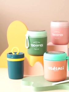 Bình Ủ Cháo Giữ Nhiệt TEDEMEI Kiểu Hàn Lõi Inox 304 Giữ Nhiệt Siêu Lâu Tặng Kèm Muỗng 530ml