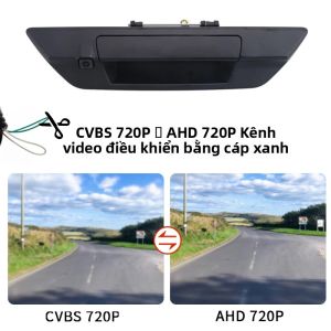 Camera Lùi Xe Bán Tải Toyota Hilux Revo 2015-2021 AHD 1080P NTSC Ống Kính Vàng Gắn Tay Nắm Cửa Sau Chống Nước