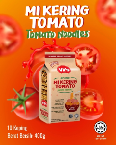 (Carton) NEW Vits Air Dried Tomato Noodles / Mi Kering Tomato 400g (12packs) - BUBBLEWRAP BOX