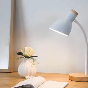 light bulb with bulb Nordic Modern Wooden Soft Tube Table Lamp lampshades for bedroom study table overnight desk lamp