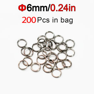 200Pcs Fishing Split Rings Heavy Duty Double Loop Lure Connector Rings for Bass Pike Trout Hard Lures Fishing Tackle Parts